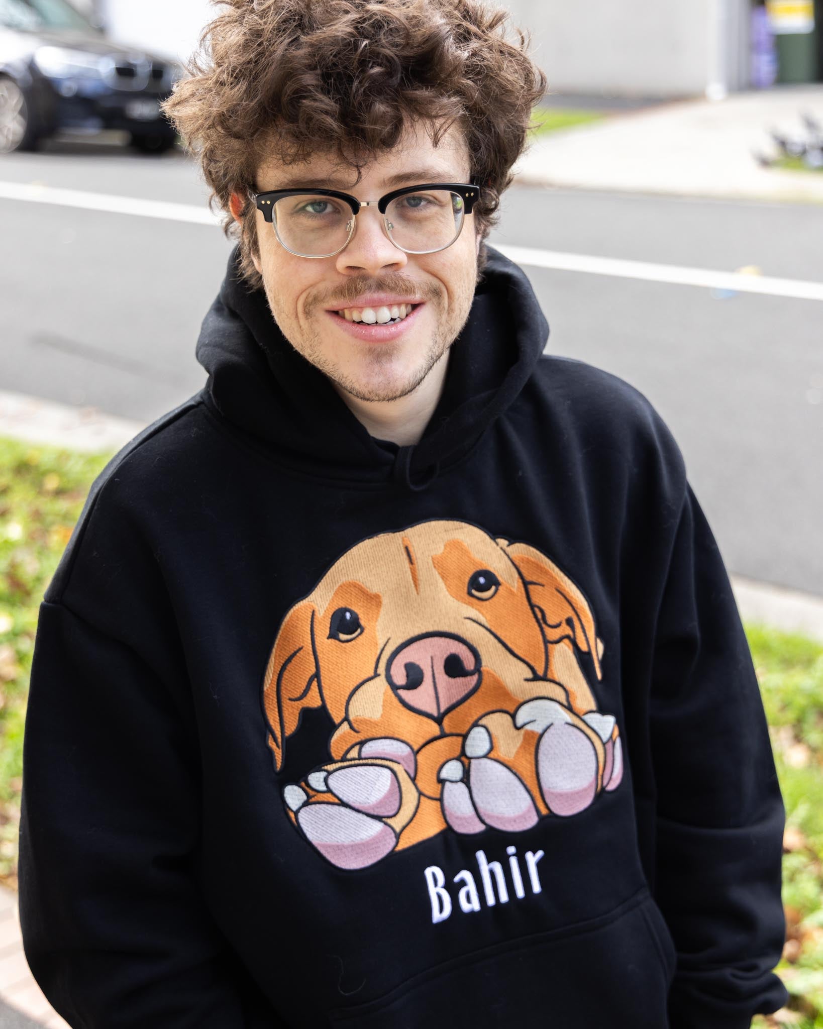 CUSTOM Men's Heavyweight Line Drawing Hoodie